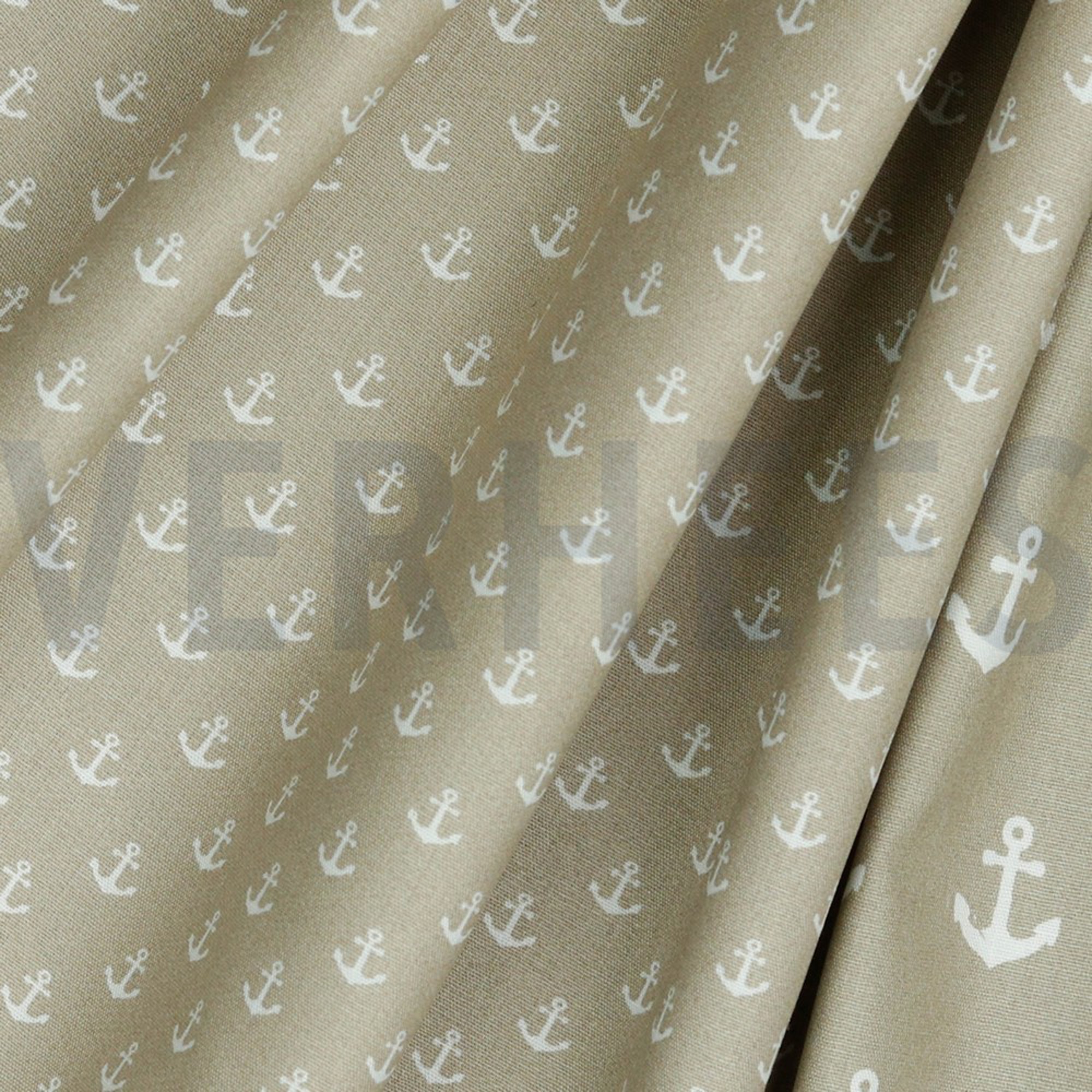 POPLIN PETIT ANCHOR SAND (high resolution) #3