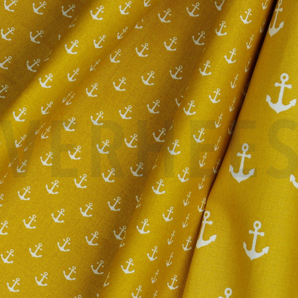 POPLIN PETIT ANCHOR OCHRE #3