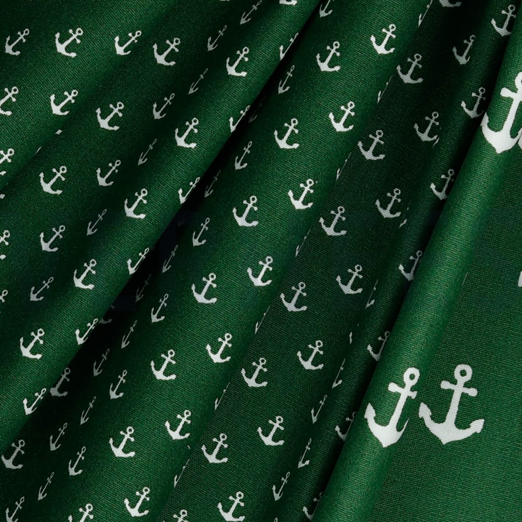 POPLIN PETIT ANCHOR DARK GREEN (high resolution) #3