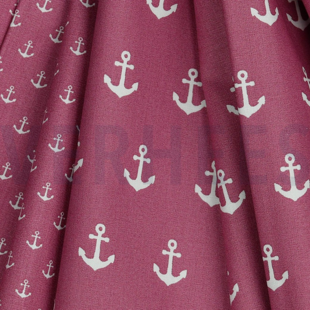 POPLIN PETIT ANCHOR MAUVE #3