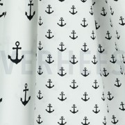 POPLIN PETIT ANCHOR WHITE/BLACK (thumbnail) #3