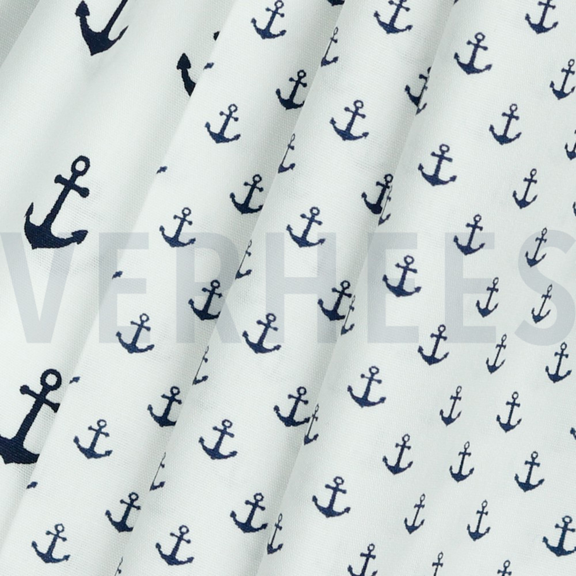 POPLIN PETIT ANCHOR WHITE/NAVY (high resolution) #3
