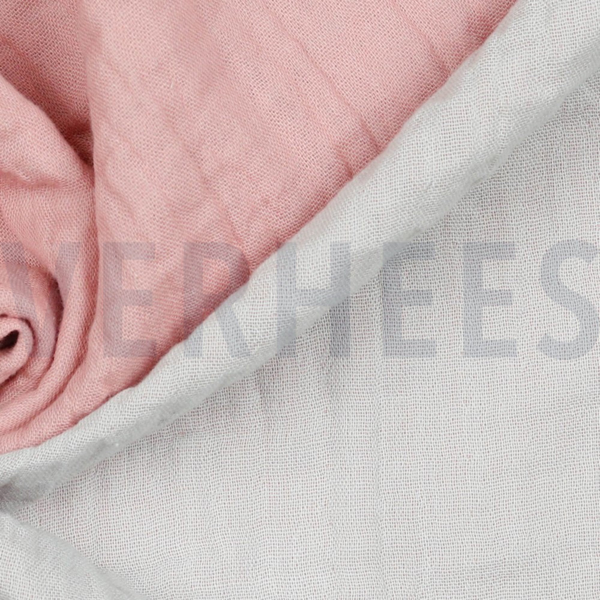 DOUBLE SIDED DOUBLE GAUZE GOTS OLD ROSE / LIGHT GREY (high resolution) #3