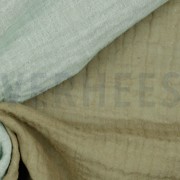 DOUBLE SIDED DOUBLE GAUZE GOTS NILE / TAUPE (thumbnail) #3