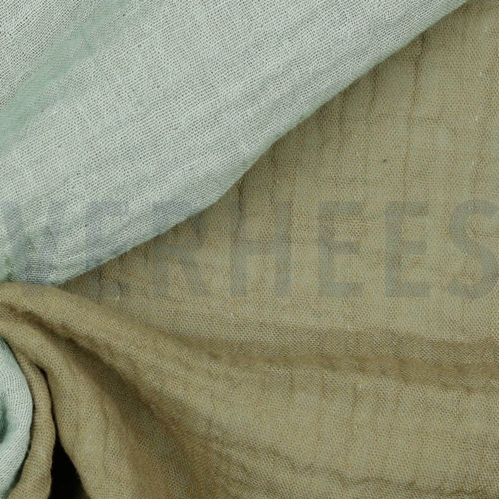 DOUBLE SIDED DOUBLE GAUZE GOTS NILE / TAUPE (high resolution) #3