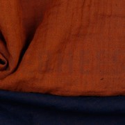 DOUBLE SIDED DOUBLE GAUZE GOTS RUST / NAVY (thumbnail) #3