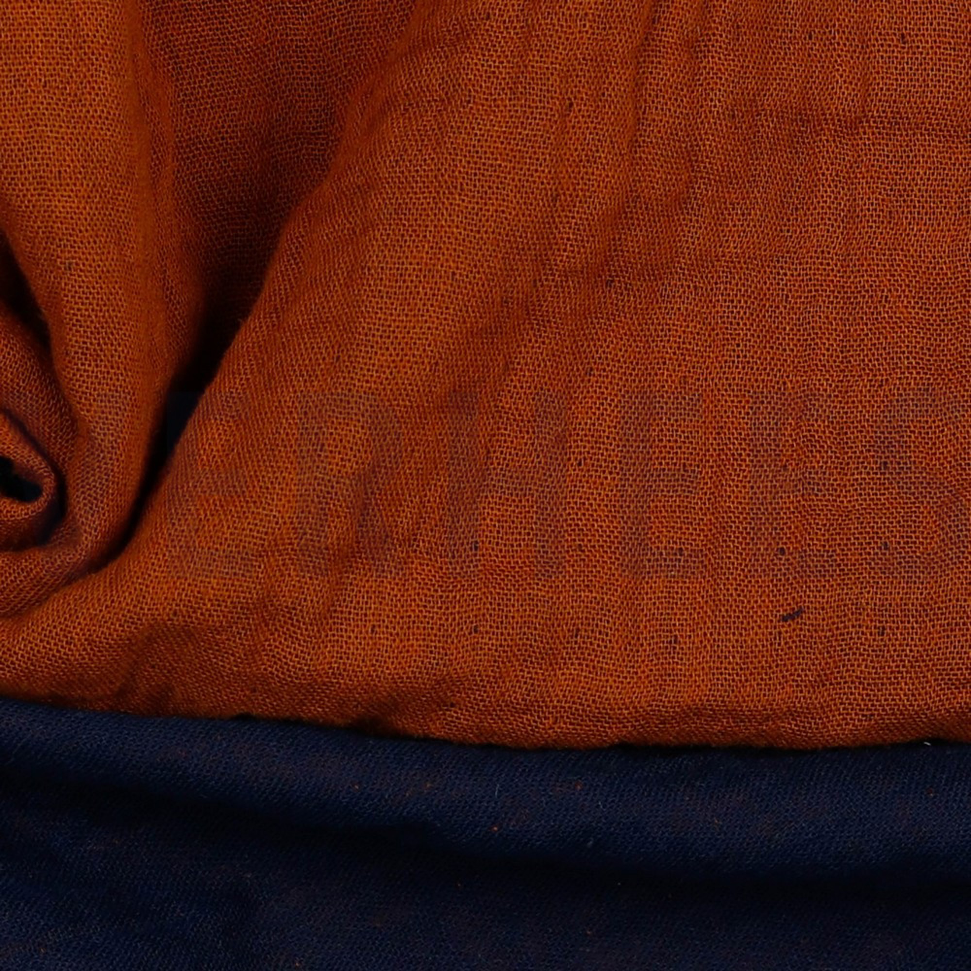 DOUBLE SIDED DOUBLE GAUZE GOTS RUST / NAVY (high resolution) #3