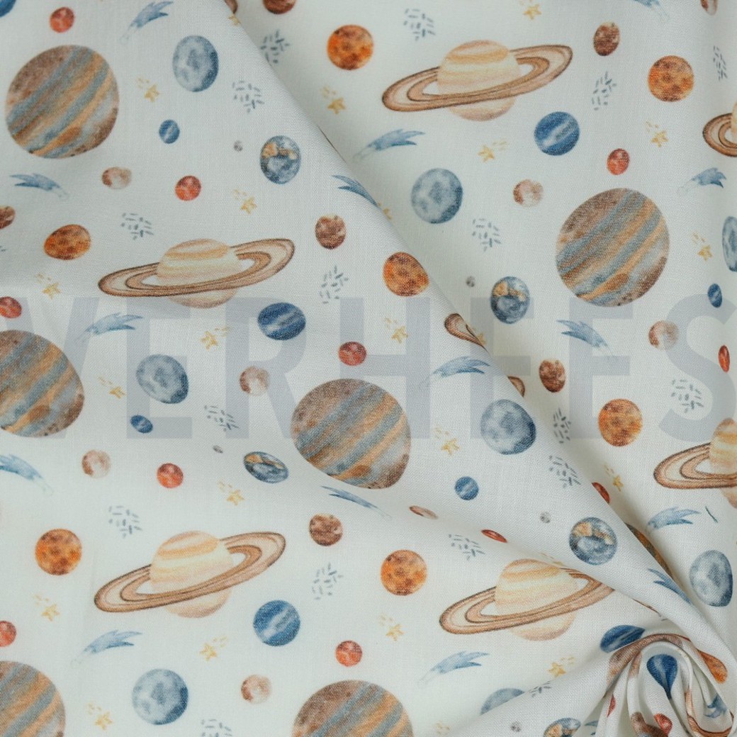 POPLIN DIGITAL SPACE WHITE #3