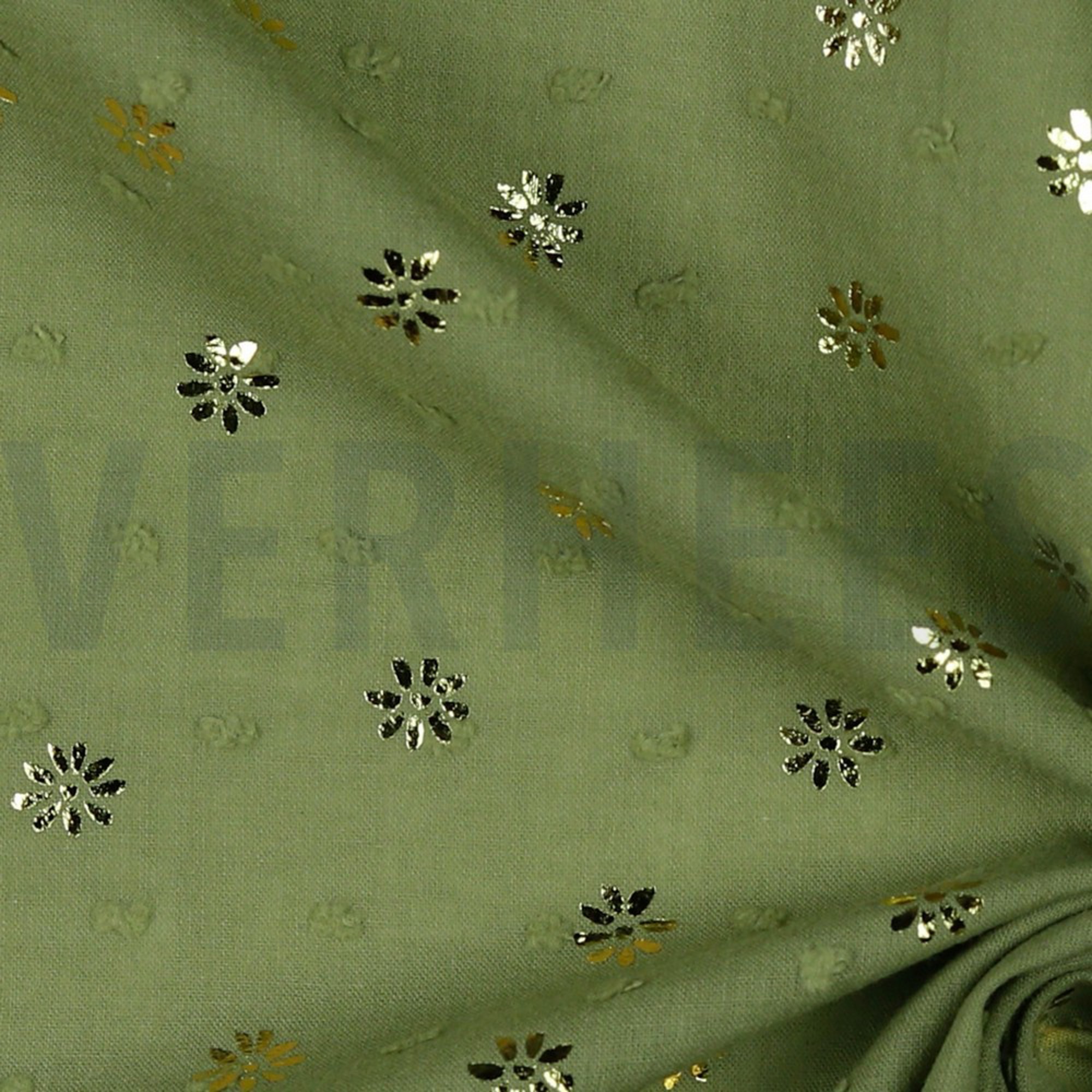 DOBBY FOIL DAISY MOSS GREEN (high resolution) #3