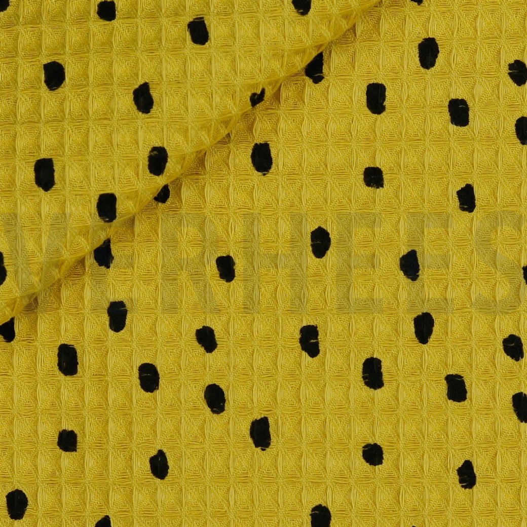 WAFFLE DOTS OCHRE #3