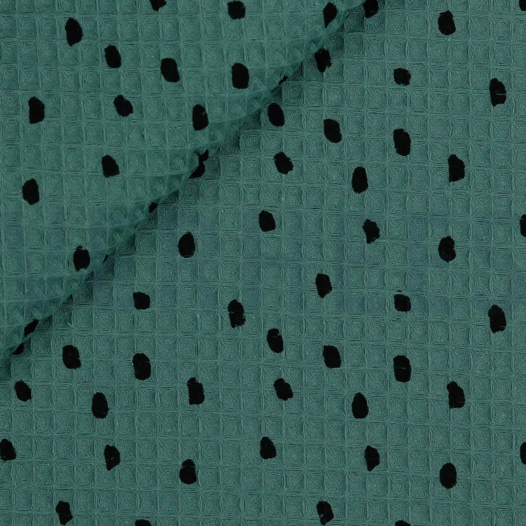 WAFFLE DOTS OLD GREEN #3