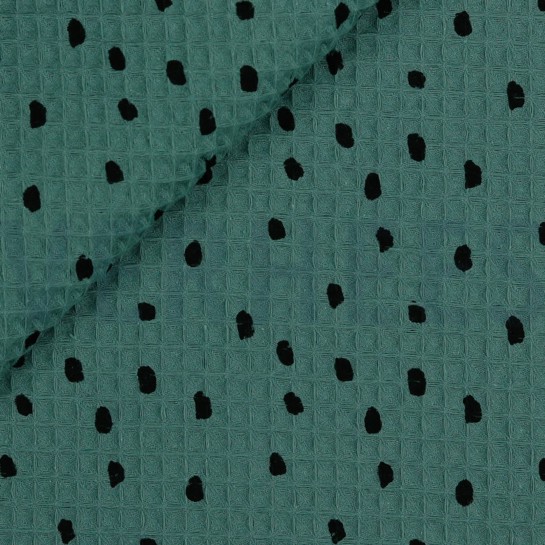 WAFFLE DOTS OLD GREEN #7