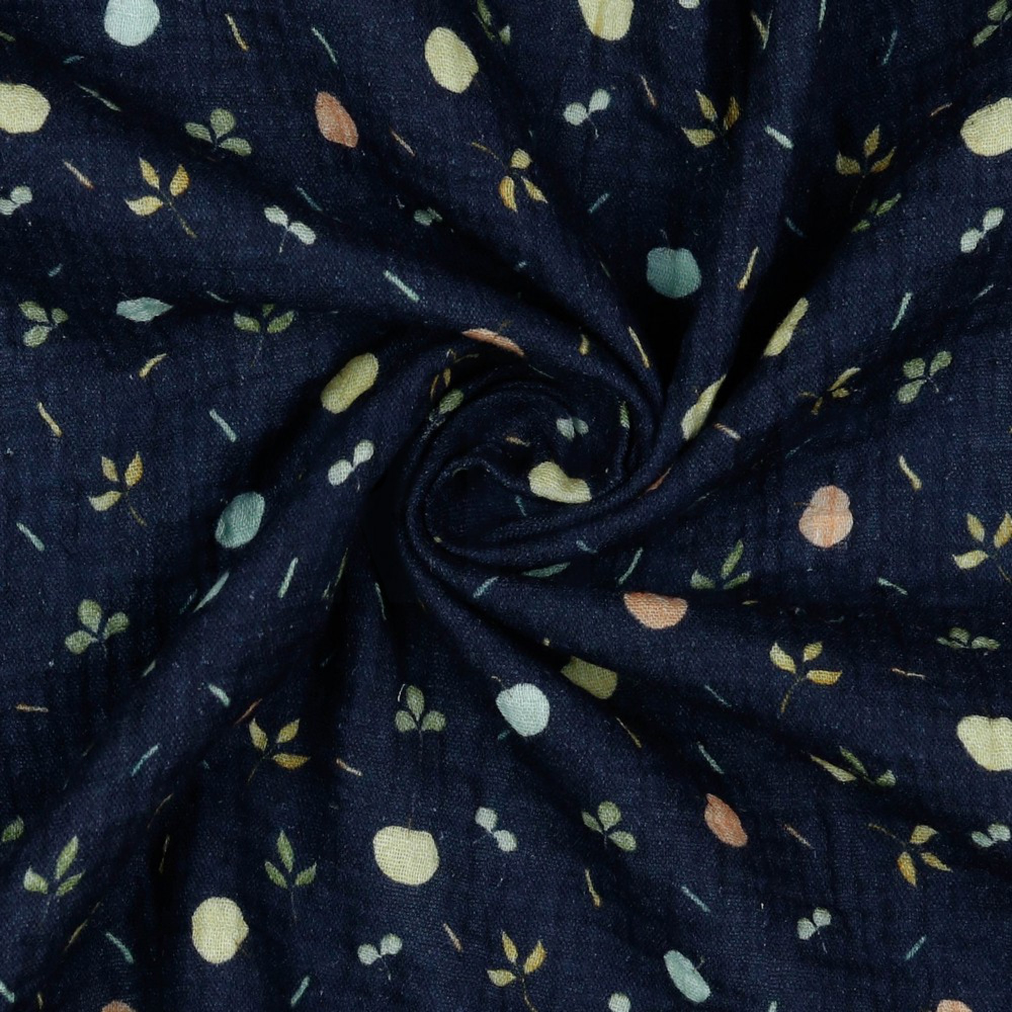 DOUBLE GAUZE GOTS DIGITAL FRUIT NAVY (high resolution) #3