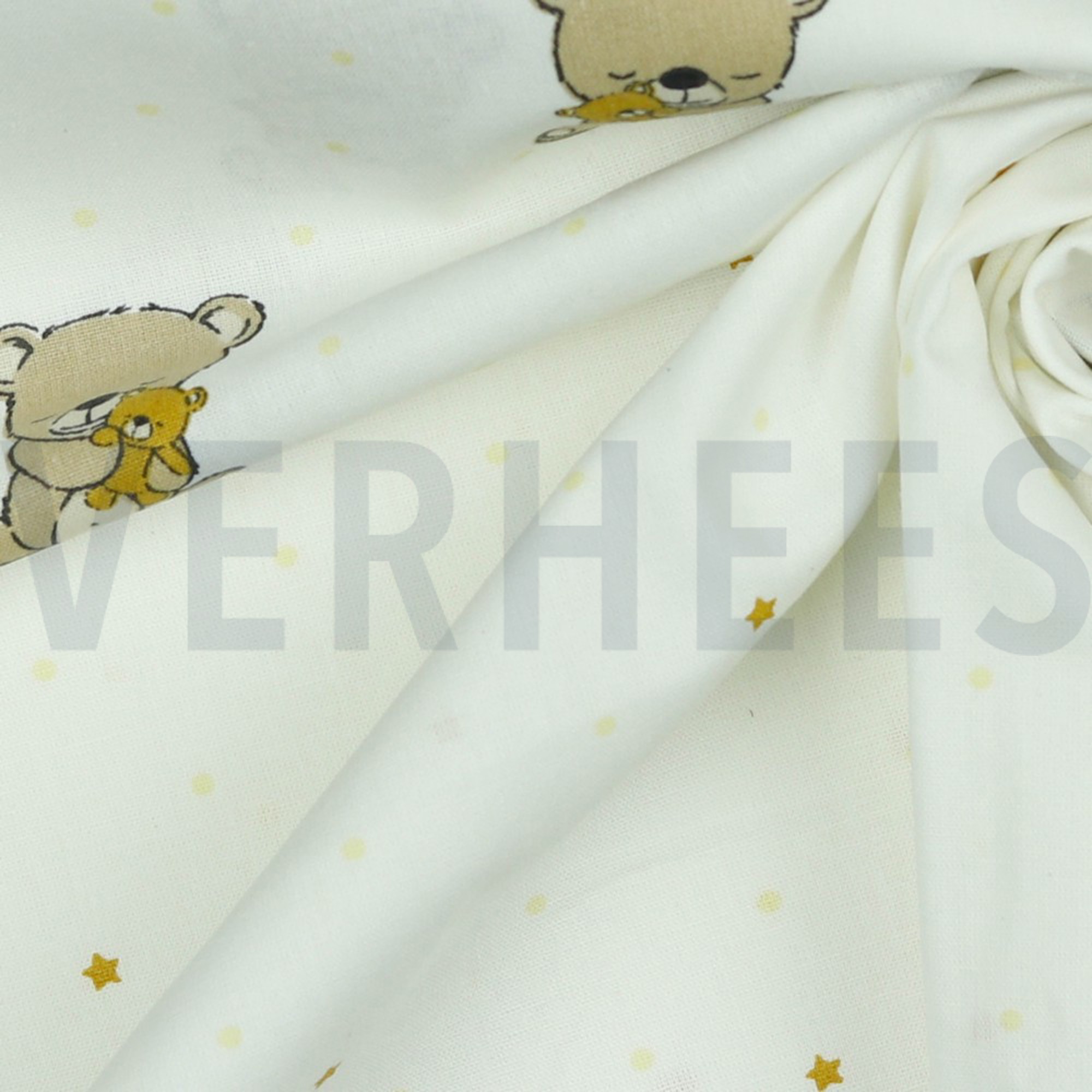POPLIN GOTS SWEET BEAR WHITE (high resolution) #3