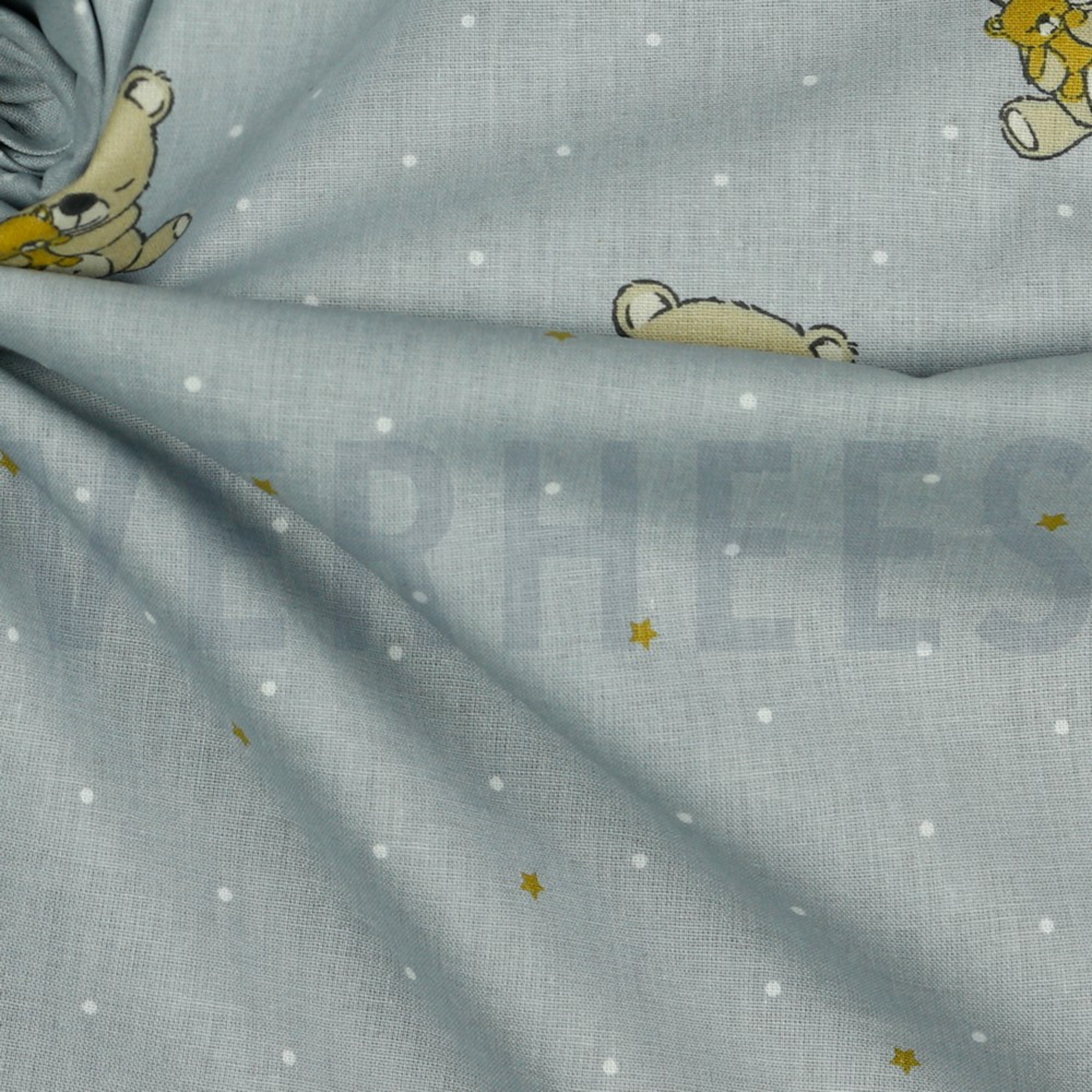 POPLIN GOTS SWEET BEAR LIGHT GREY (high resolution) #3
