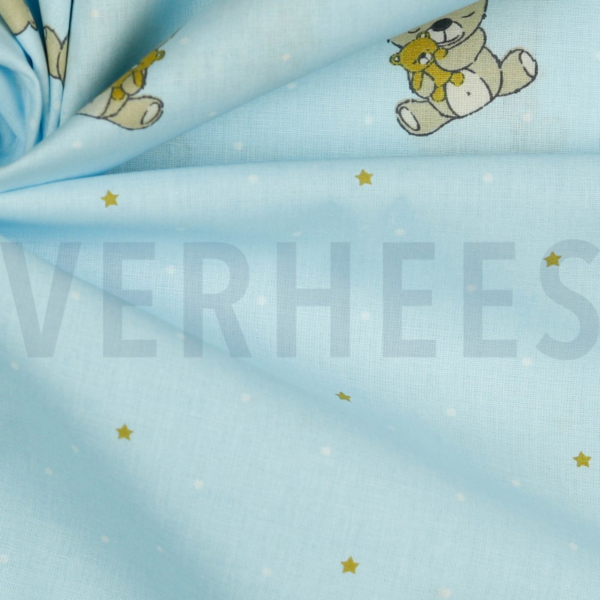 POPLIN GOTS SWEET BEAR LIGHT BLUE (high resolution) #3