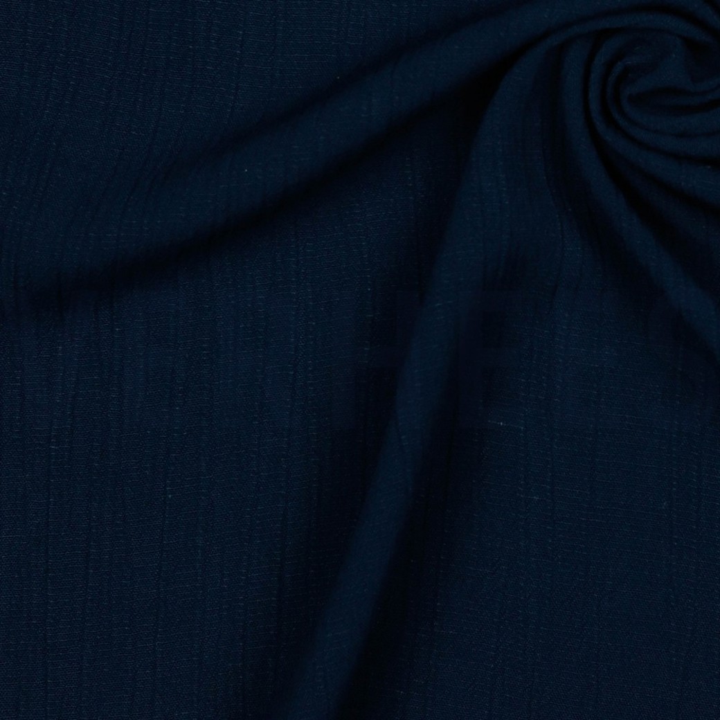 LINEN VISCOSE CRINKLE NAVY #3