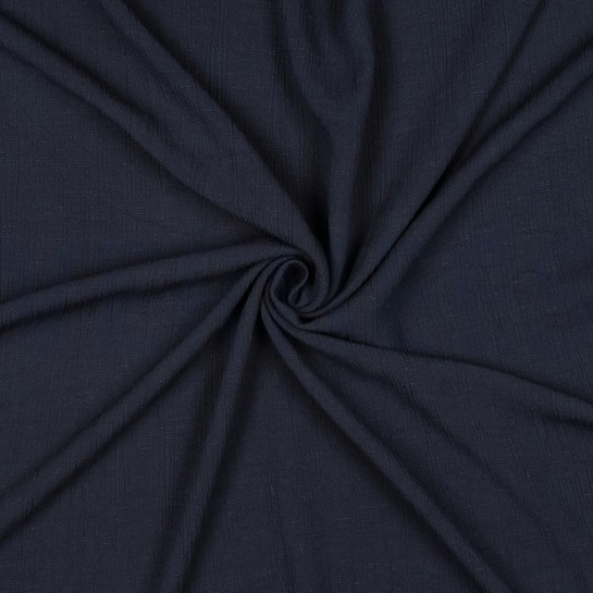 LEINEN VISKOSE CRINKLE MARINEBLAU #7