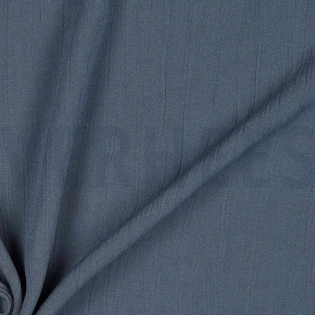 LINEN VISCOSE CRINKLE BLUE SHADOW #3