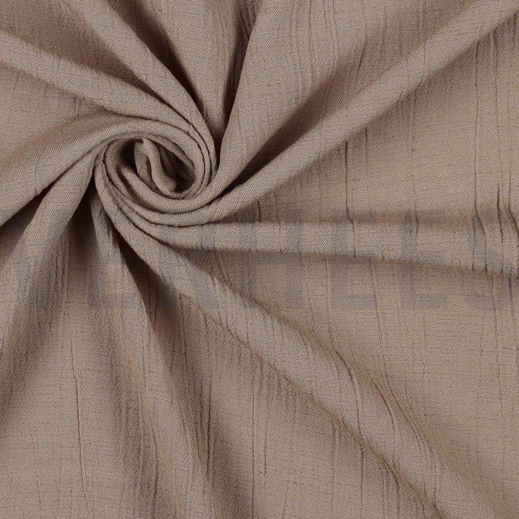 LINEN VISCOSE CRINKLE SAND #3