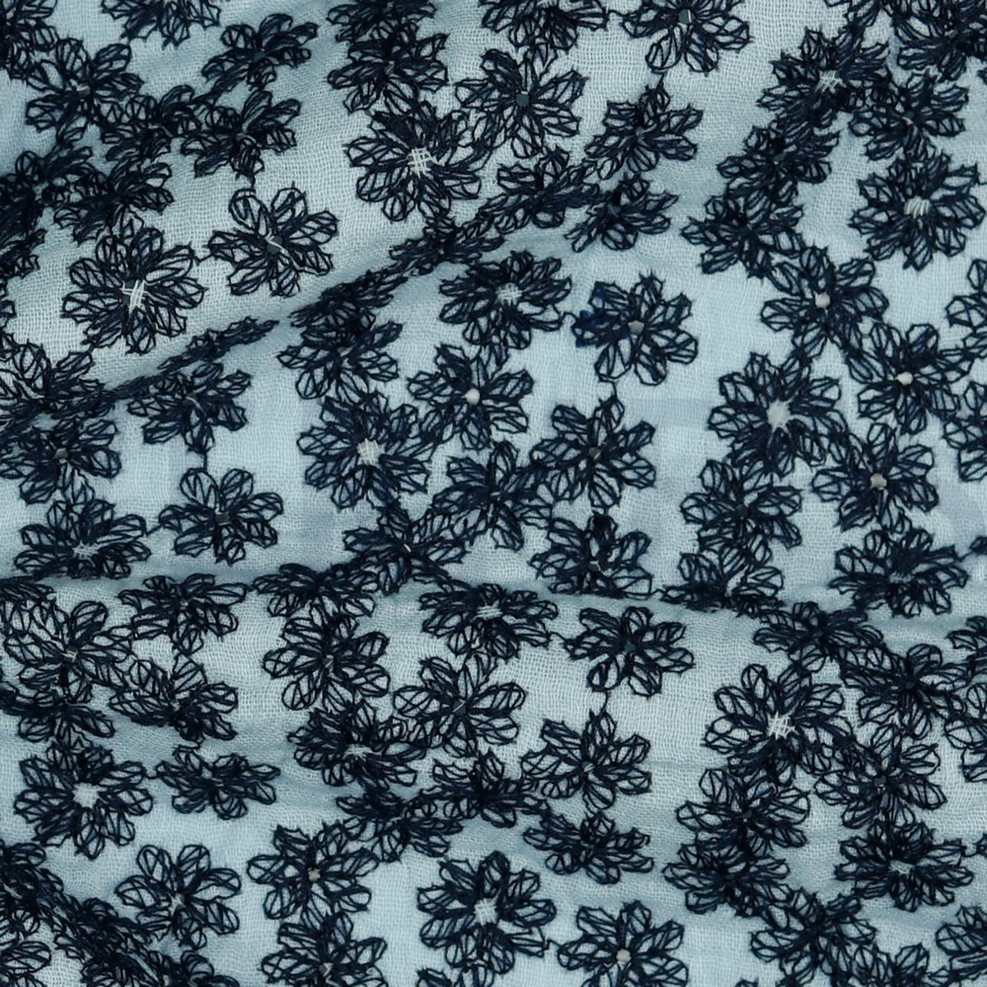 DOUBLE GAUZE COLOURED EMBROIDERY LIGHT BLUE (high resolution) #3