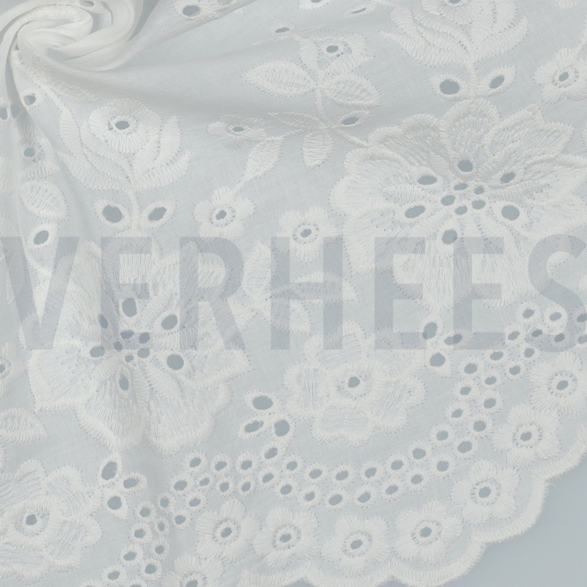 COTTON EMBROIDERY BORDER 1-SIDE WHITE (high resolution) #3