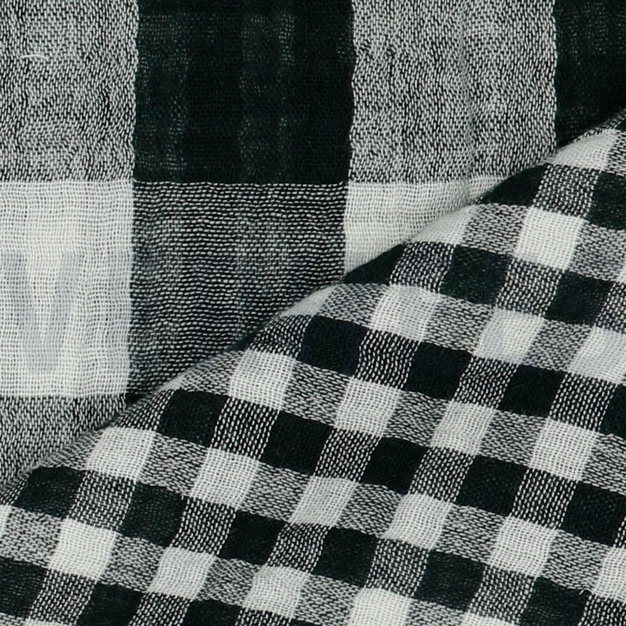 DOUBLE GAUZE DOUBLE SIDED CHECKS BLACK (high resolution) #3