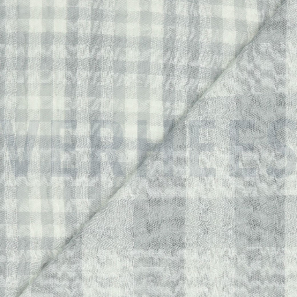 DOUBLE GAUZE DOUBLE SIDED CHECKS GREY #3