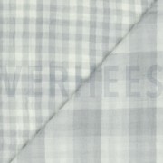 DOUBLE GAUZE DOUBLE SIDED CHECKS GREY (thumbnail) #3