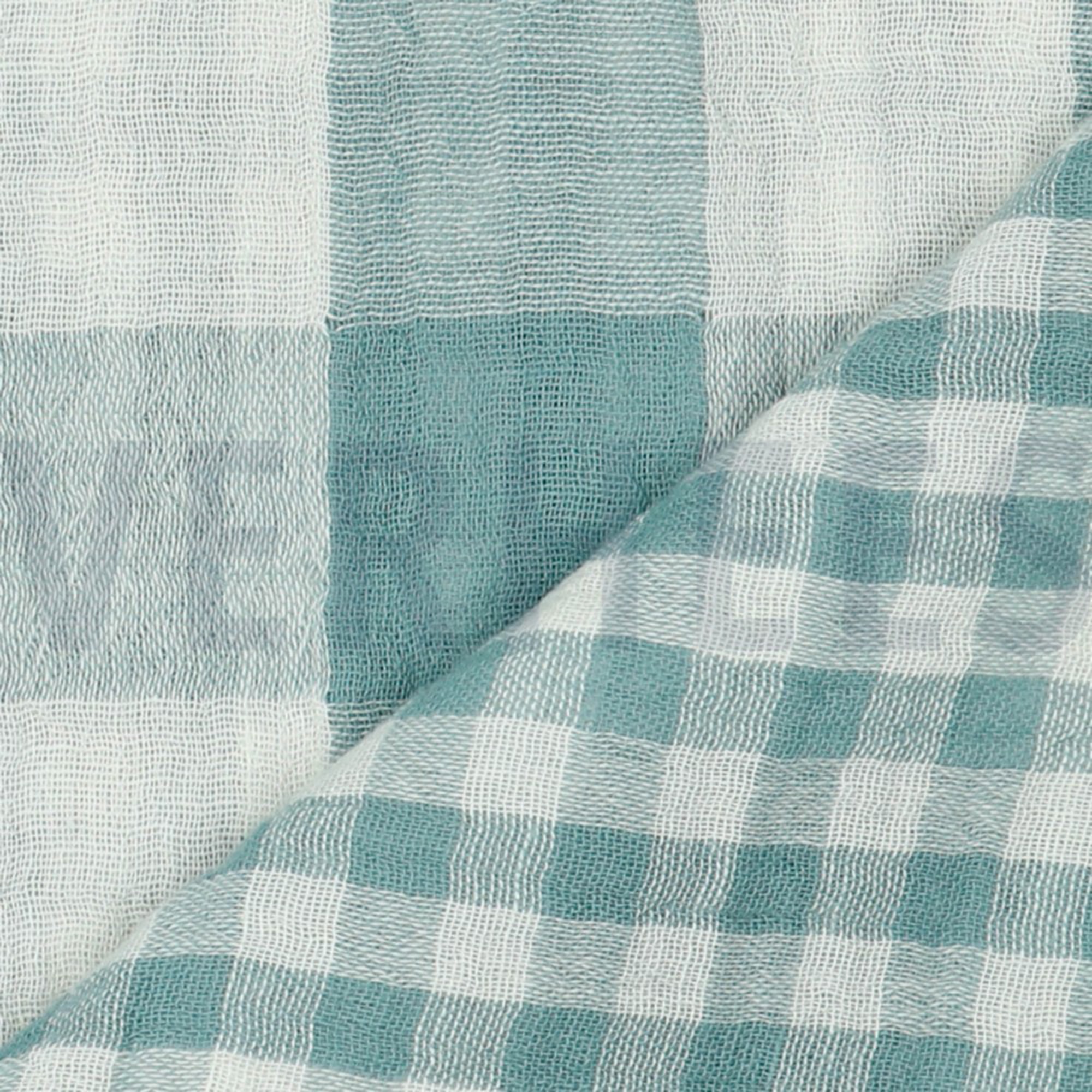 DOUBLE GAUZE DOUBLE SIDED CHECKS GREEN (high resolution) #3