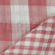 DOUBLE GAUZE DOUBLE SIDED CHECKS MAUVE (thumbnail) #3