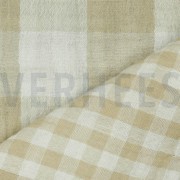 DOUBLE GAUZE DOUBLE SIDED CHECKS BEIGE (thumbnail) #3