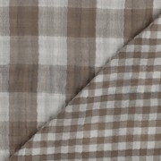 DOUBLE GAUZE DOUBLE SIDED CHECKS SAND (thumbnail) #3