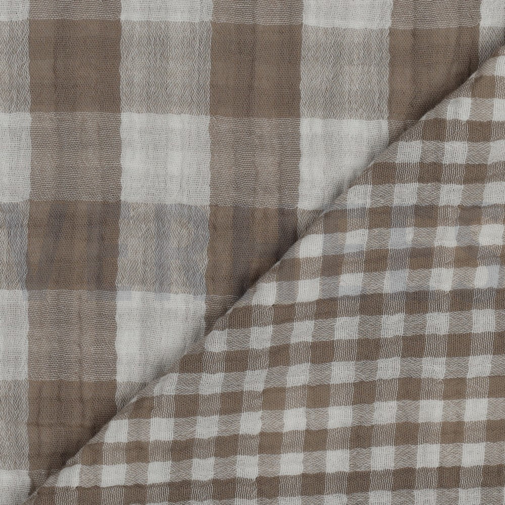 DOUBLE GAUZE DOUBLE SIDED CHECKS SAND (high resolution) #3