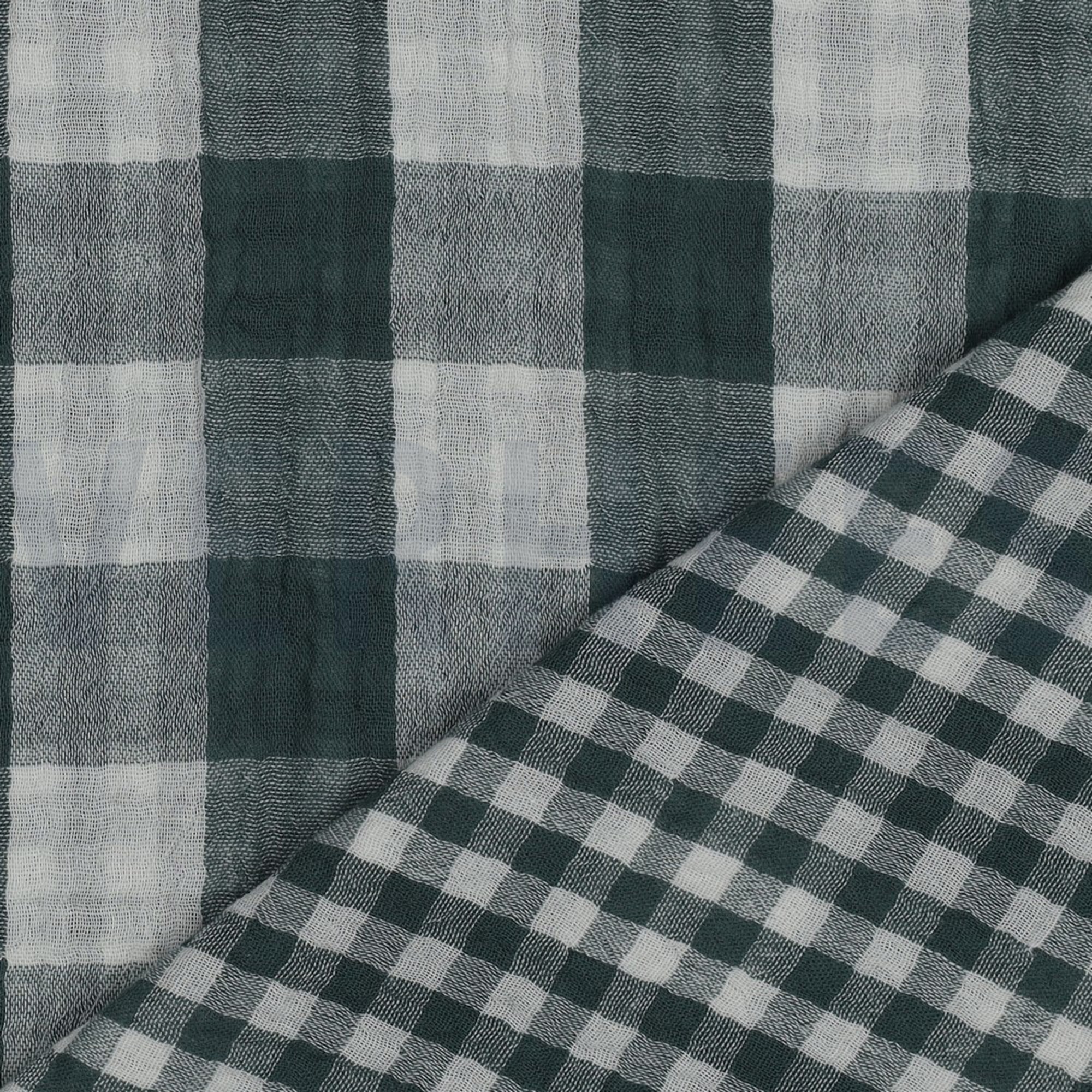 DOUBLE GAUZE DOUBLE SIDED CHECKS CYAN (high resolution) #3