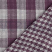 DOUBLE GAUZE DOUBLE SIDED CHECKS GRAPE (thumbnail) #3