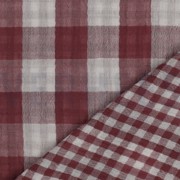 DOUBLE GAUZE DOUBLE SIDED CHECKS ROSEWOOD (thumbnail) #3