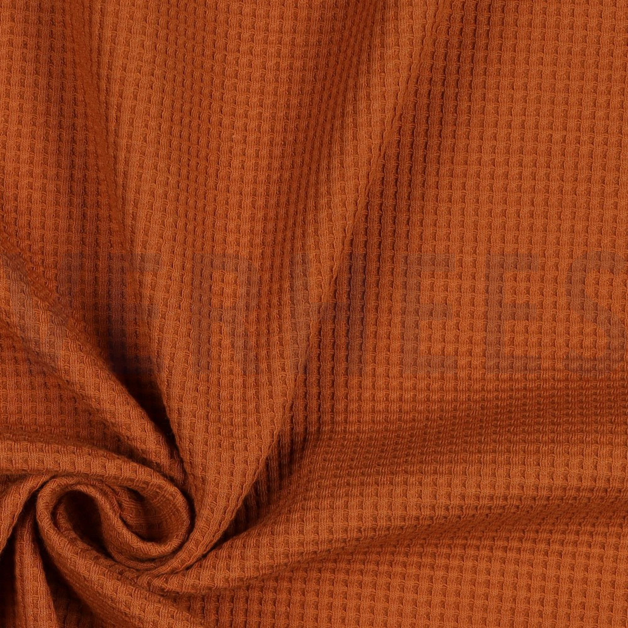 WAFFLE JERSEY GOTS BRIQUE (high resolution) #3