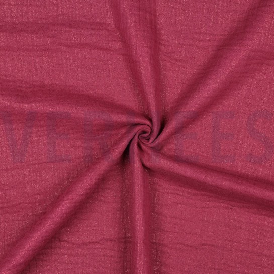 DOUBLE GAUZE FOIL CERISE #7