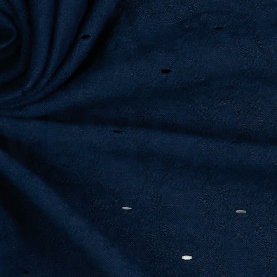 EYELET STRETCH MARINEBLAU #7