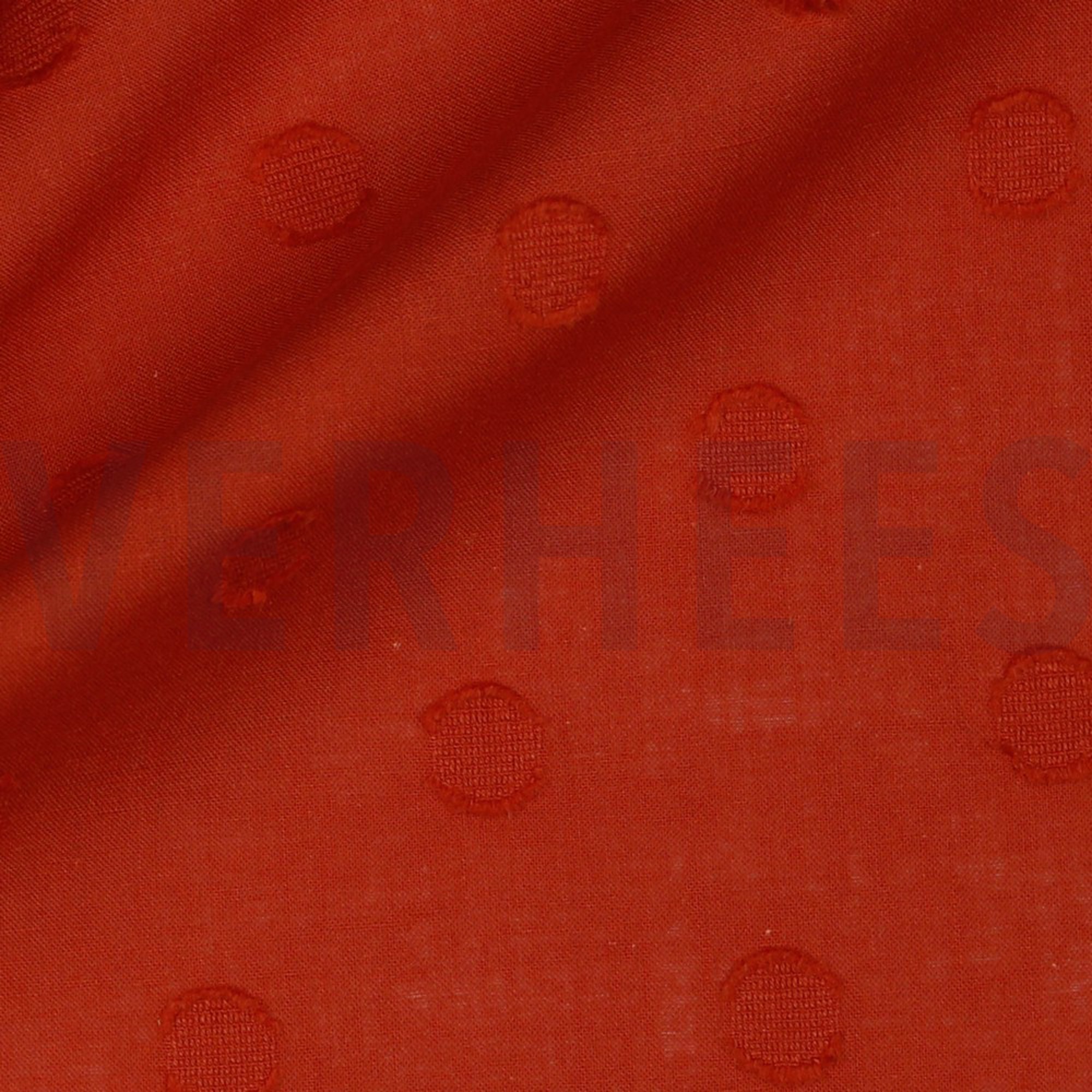 COTTON JACQUARD DOTS BRIQUE (high resolution) #3
