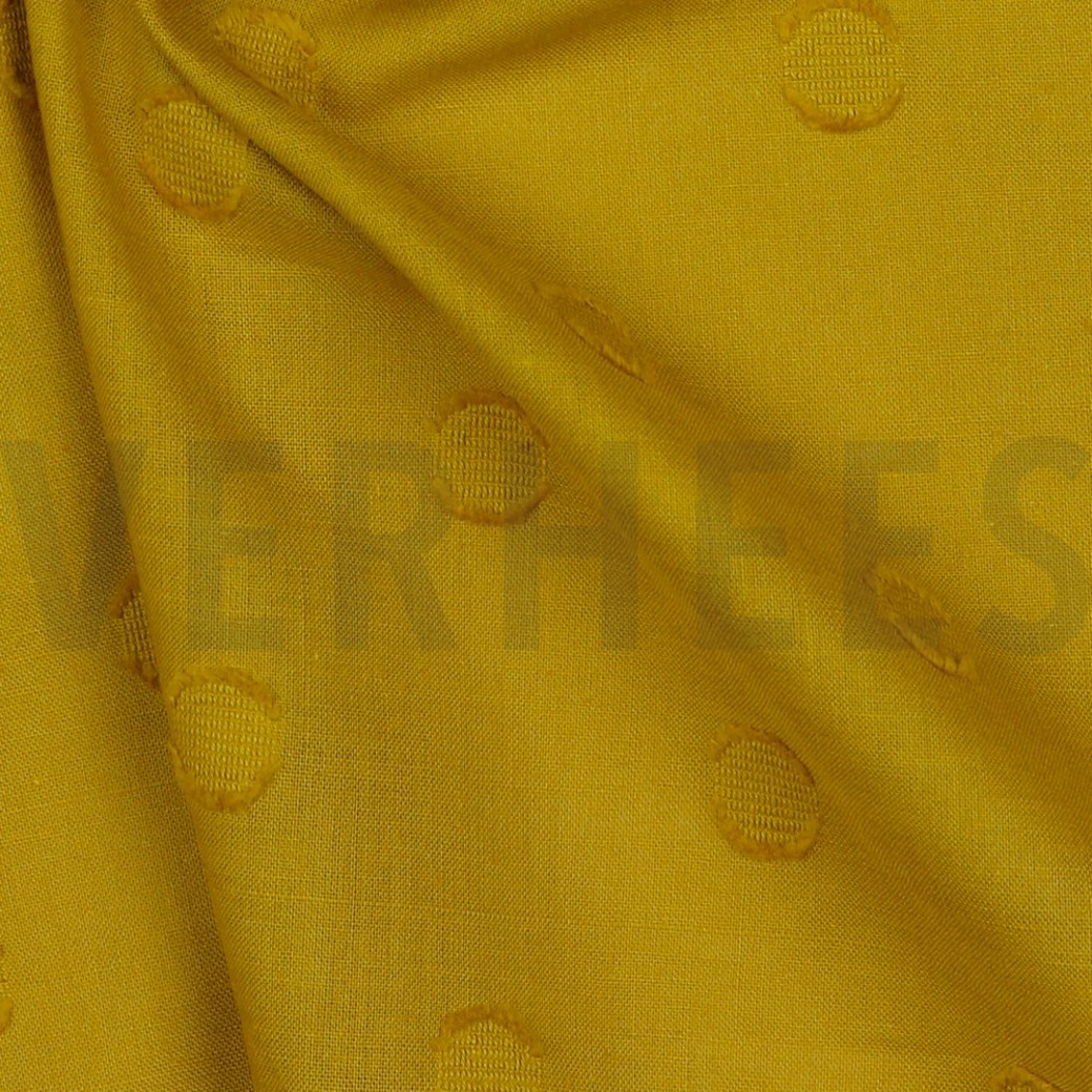 COTTON JACQUARD DOTS OCHRE #3
