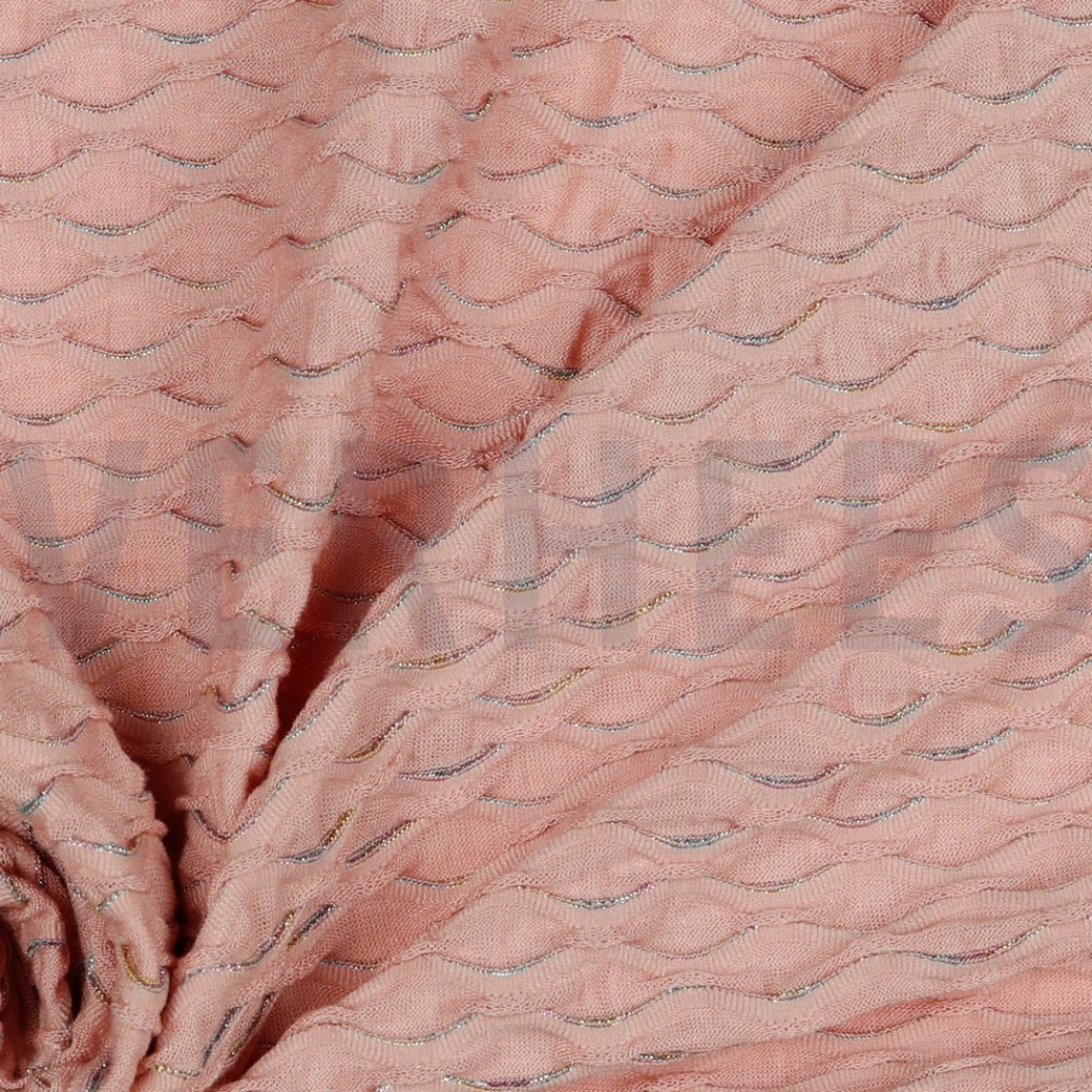 JACQUARD JERSEY LUREX ROSE #3
