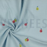 DOUBLE GAUZE PEAR LIGHT BLUE (thumbnail) #3
