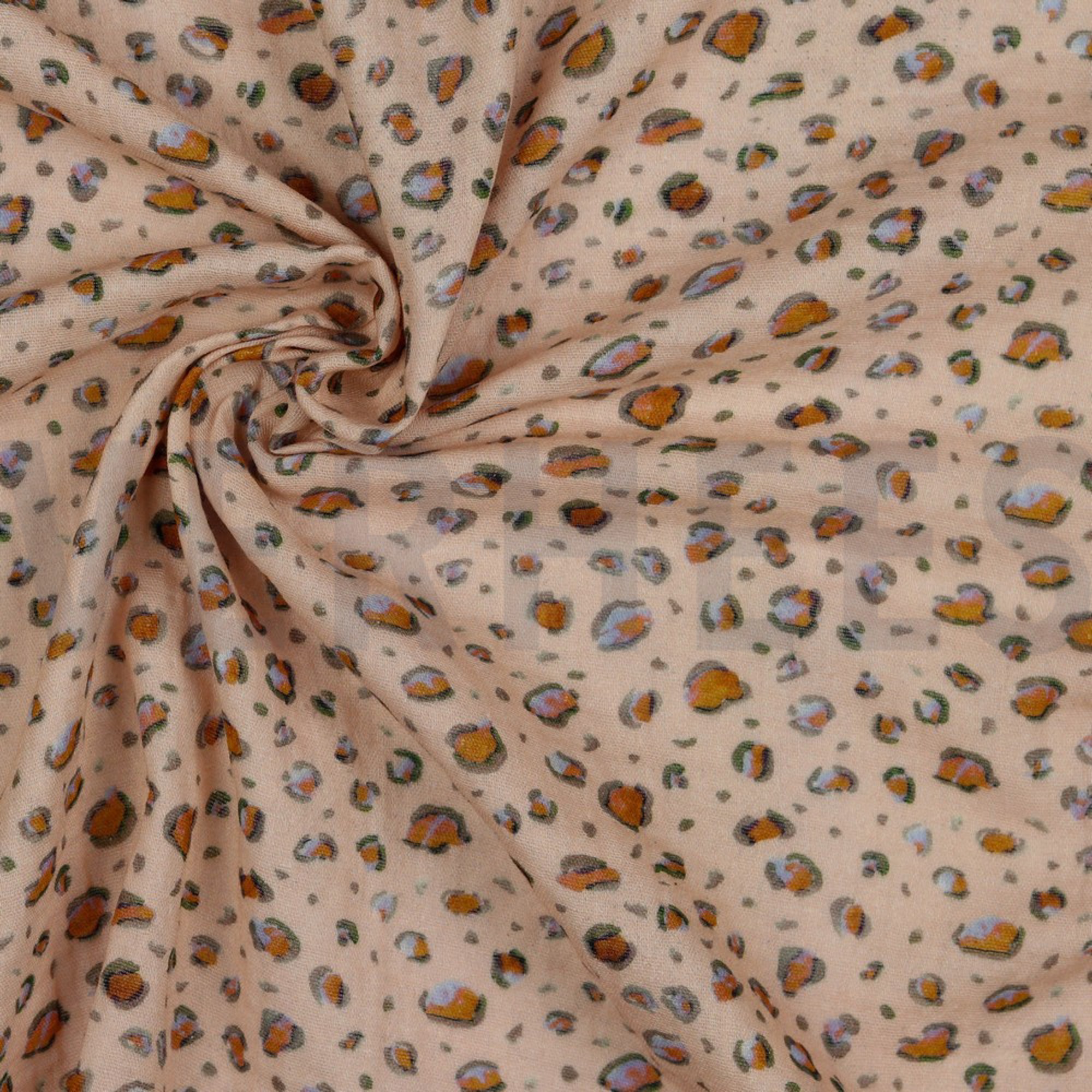 DOUBLE GAUZE DIGITAL ANIMAL SKIN LIGHT ROSE (high resolution) #3