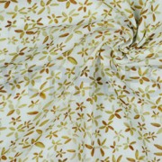 DOUBLE GAUZE DIGITAL FLOWERS WHITE/COGNAC (thumbnail) #3