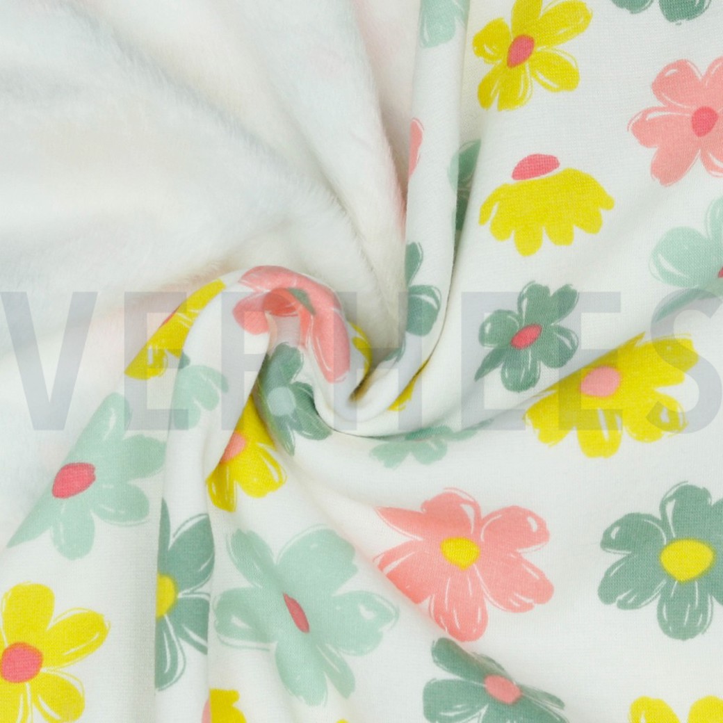 PURRING FUR FLOWERS WHITE #3