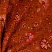 DOUBLE GAUZE DIGITAL PAISLEY DARK ORANGE (thumbnail) #3