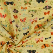 DOUBLE GAUZE DIGITAL BUTTERFLIES SOFT YELLOW (thumbnail) #3