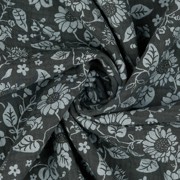 DOUBLE GAUZE FLOWERS DARK GREY (thumbnail) #3